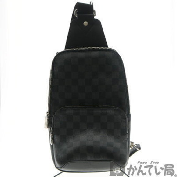 Louis Vuitton Avenue Sling Bag Body Damier Canvas Graphite Black - Picture 1 of 6